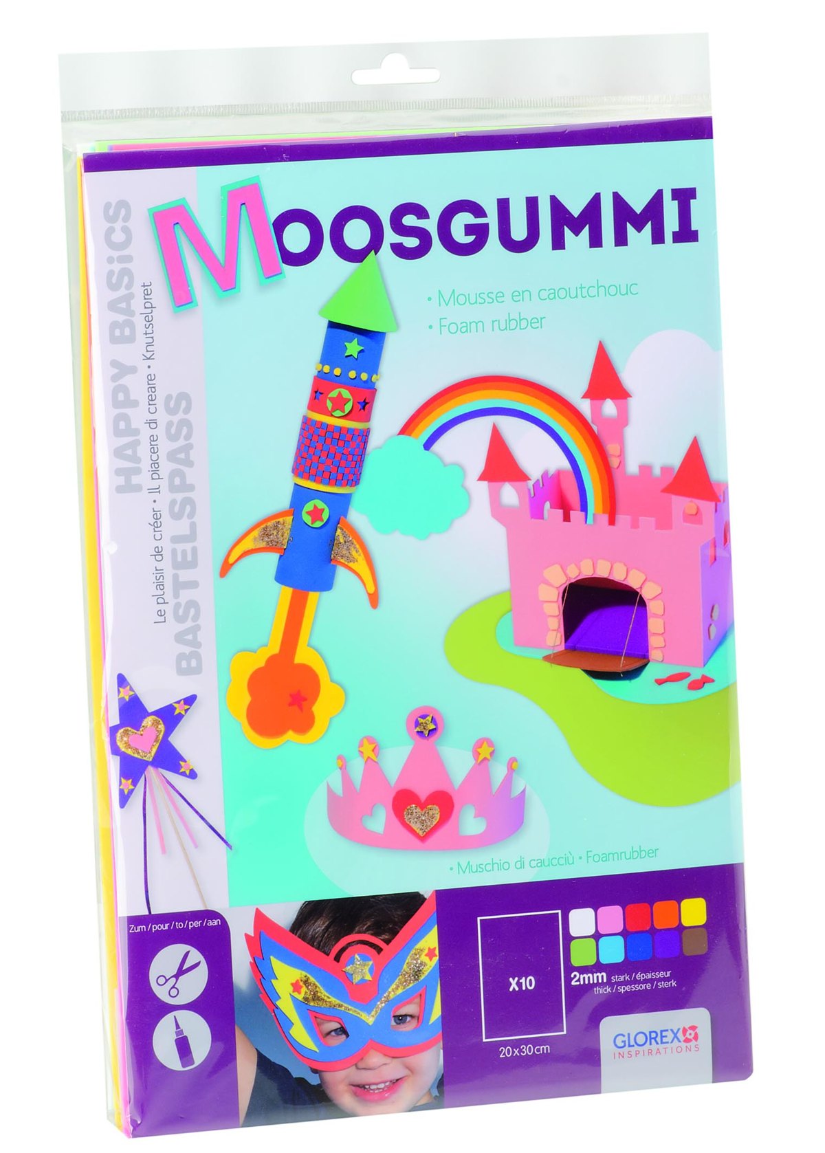 Foam rubber Block 23x30cmx2mm